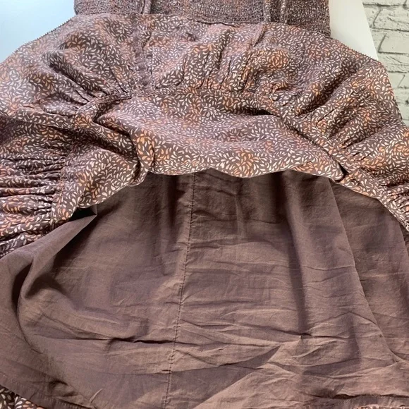 Aerie All Day Printed Smocked Mini Dress Size  Medium Tie Adjustable Straps - Picture 2 of 10